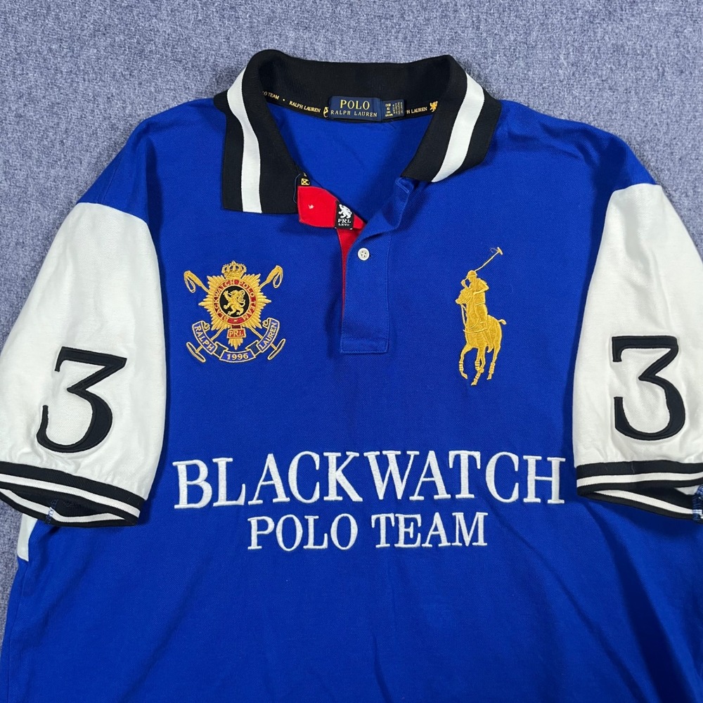 Vintage Polo Ralph Lauren Blackwatch Polo Team Big Pony Shirt 1XB Big & Tall